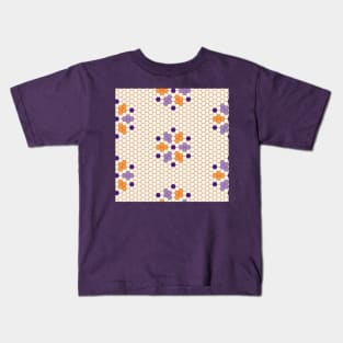 Purple Hexy Tiles Kids T-Shirt